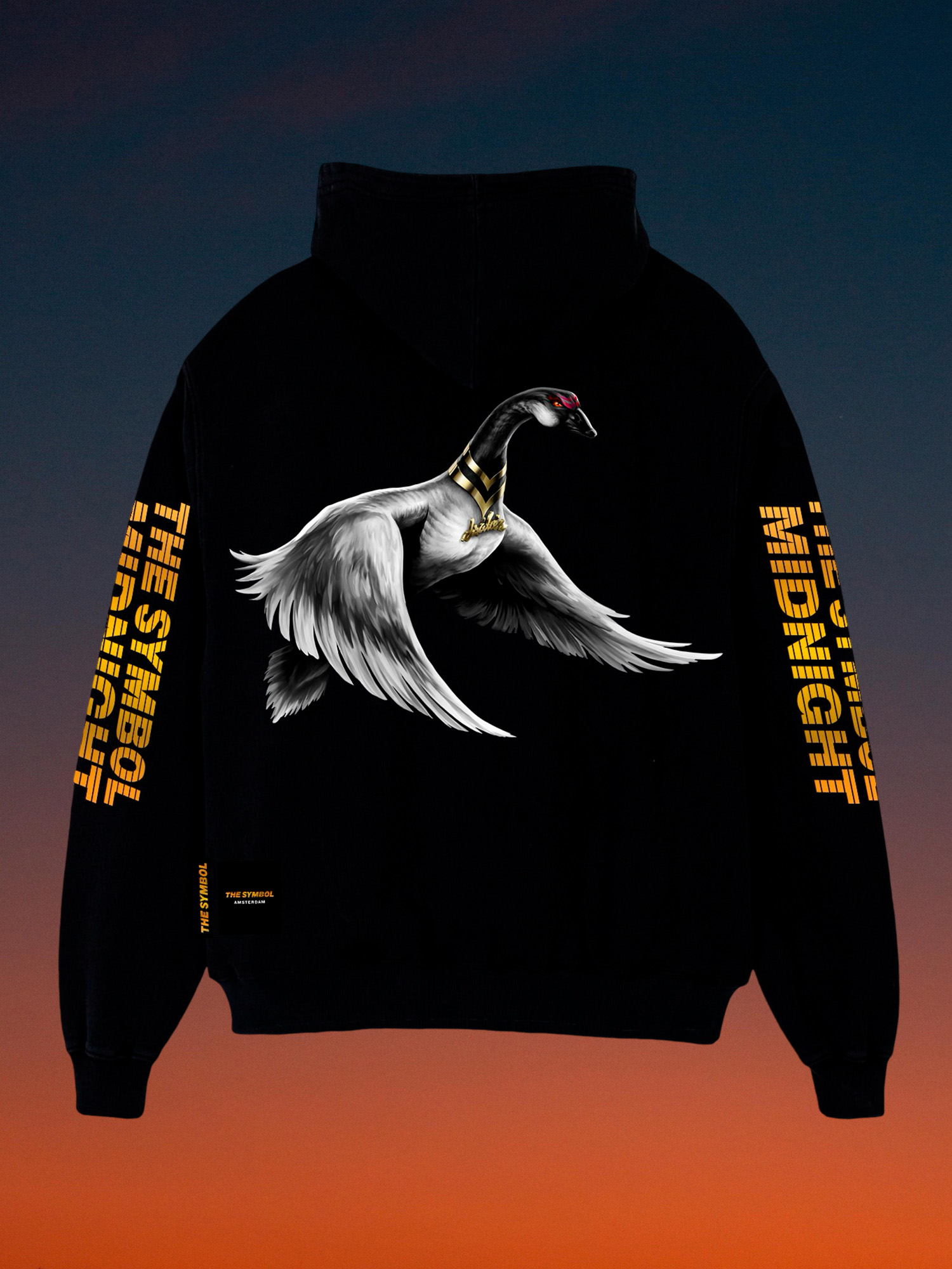 THE SYMBOL Midnight Oversized Hoodie Black