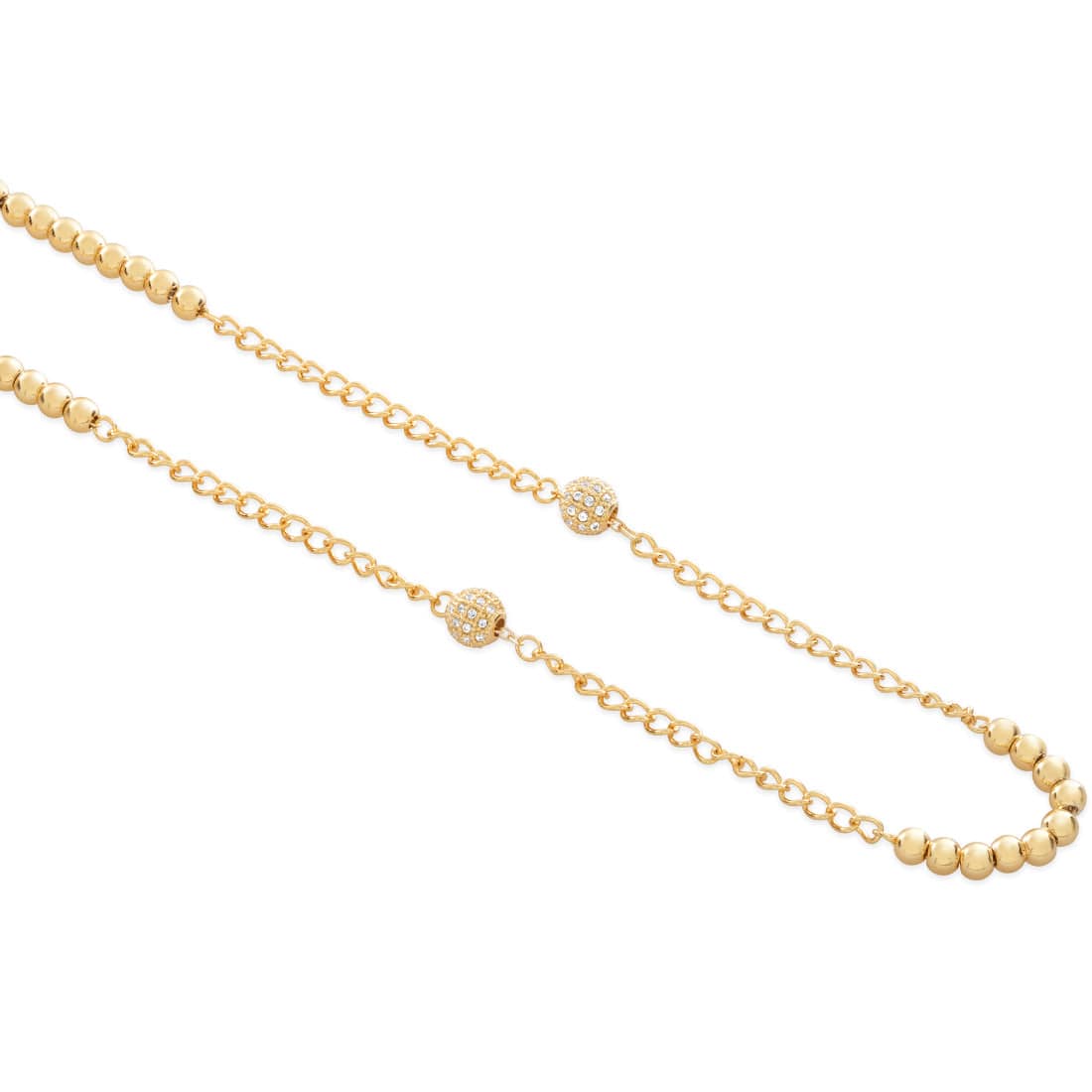 King Ice 14k Gold Plated Our Father Rosary Chain NKX14538