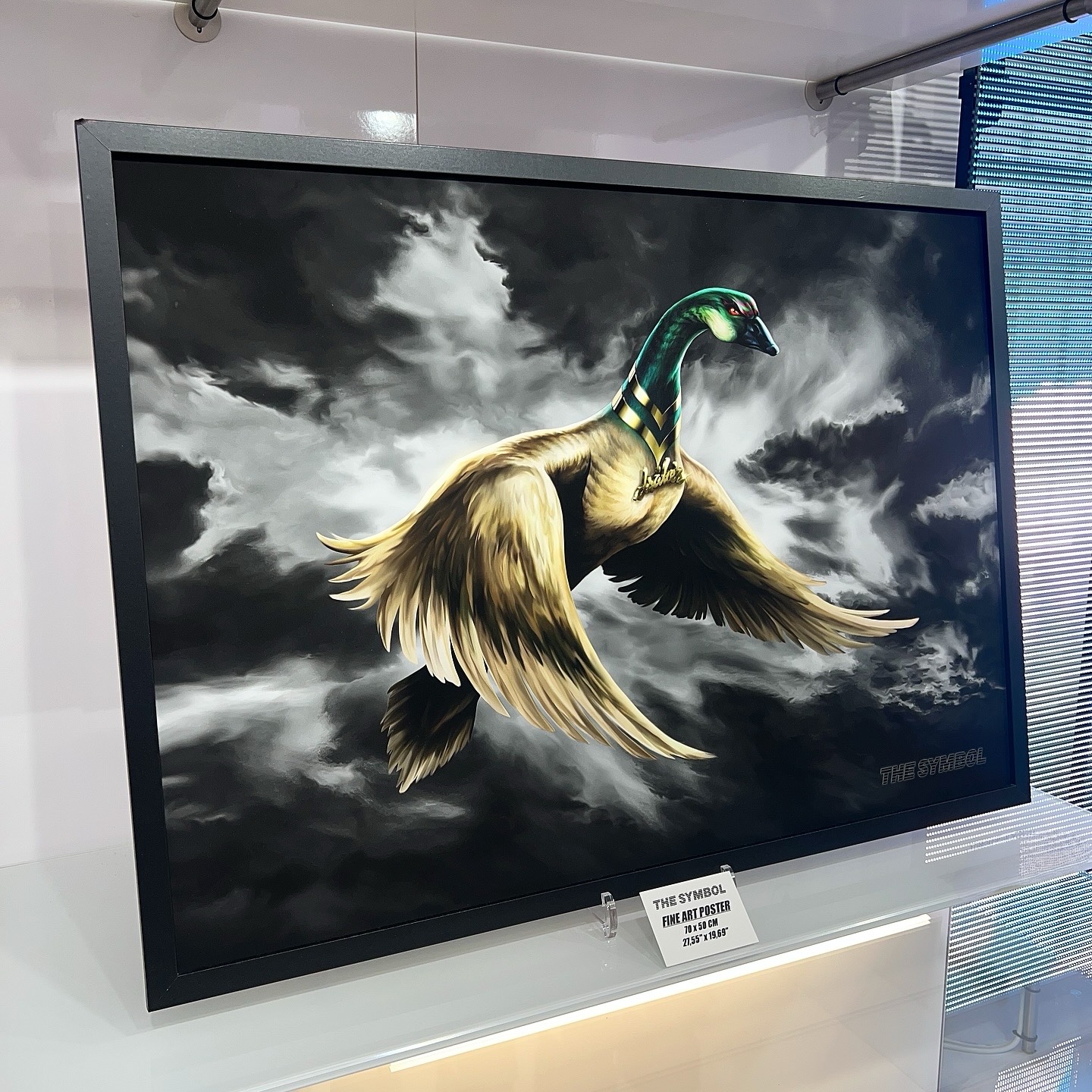 THE SYMBOL Full Colour Goose w/ Grey Clouds Fine Art Poster 70x50 cm