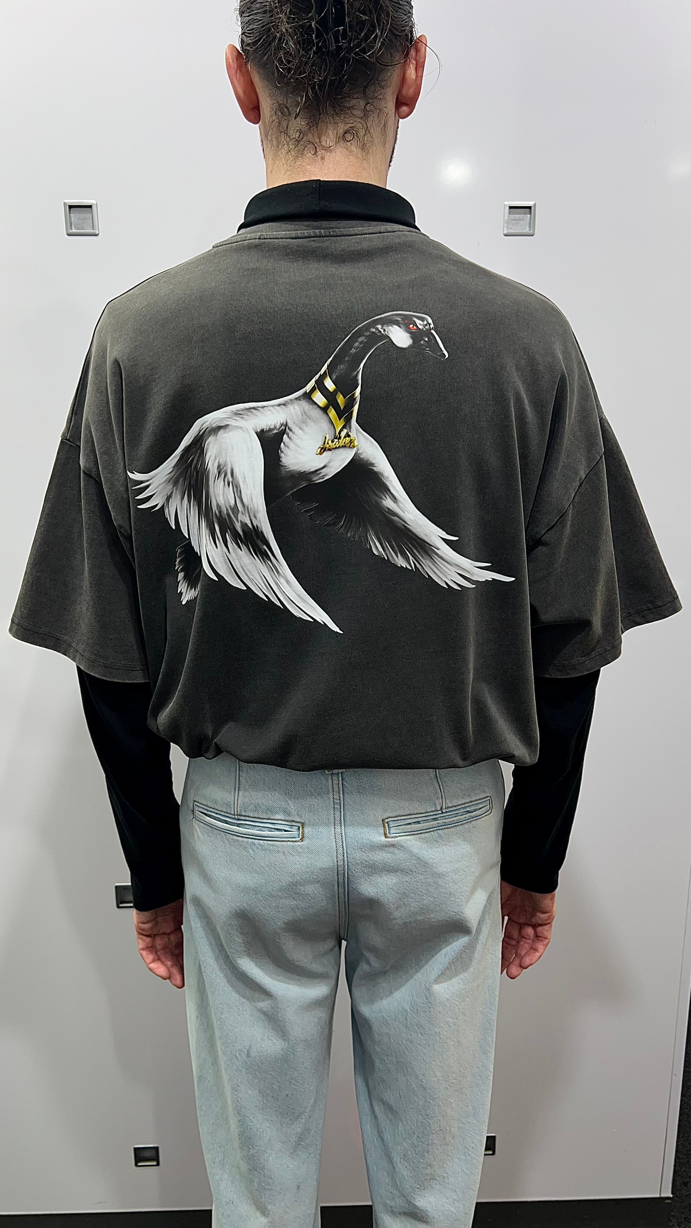 THE SYMBOL Vintage Flagship Oversized T Shirt Vintage Black