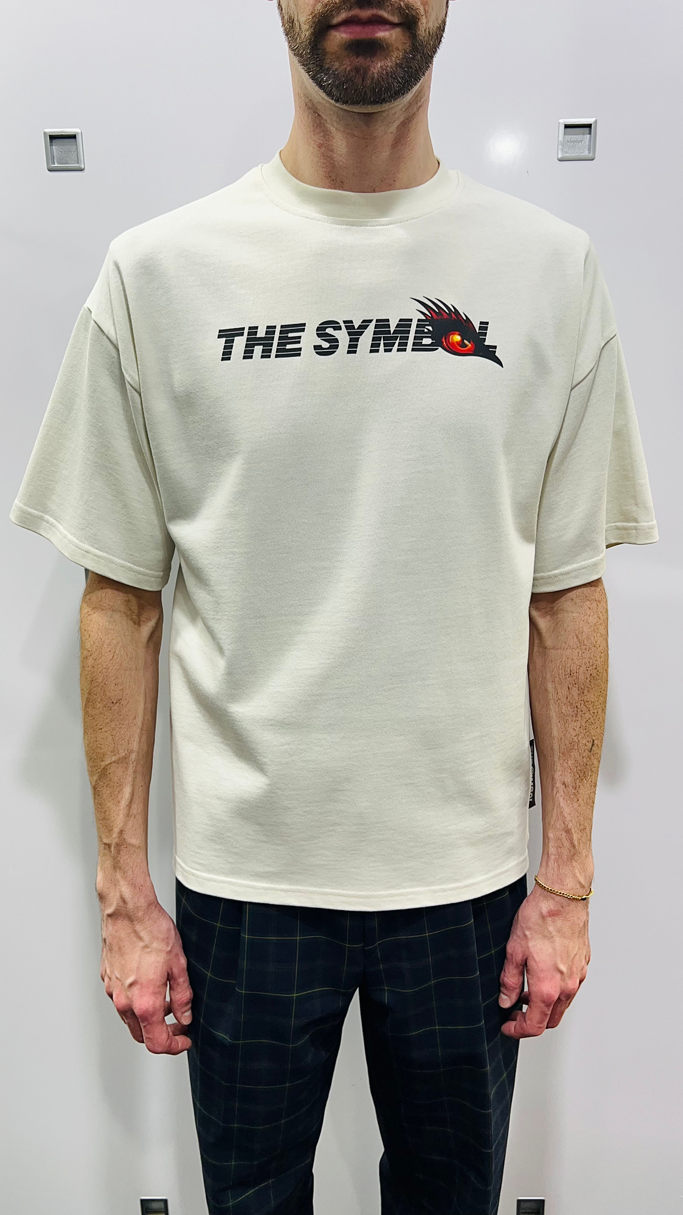 THE SYMBOL Dare To Dream Oversized T Shirt Vintage White