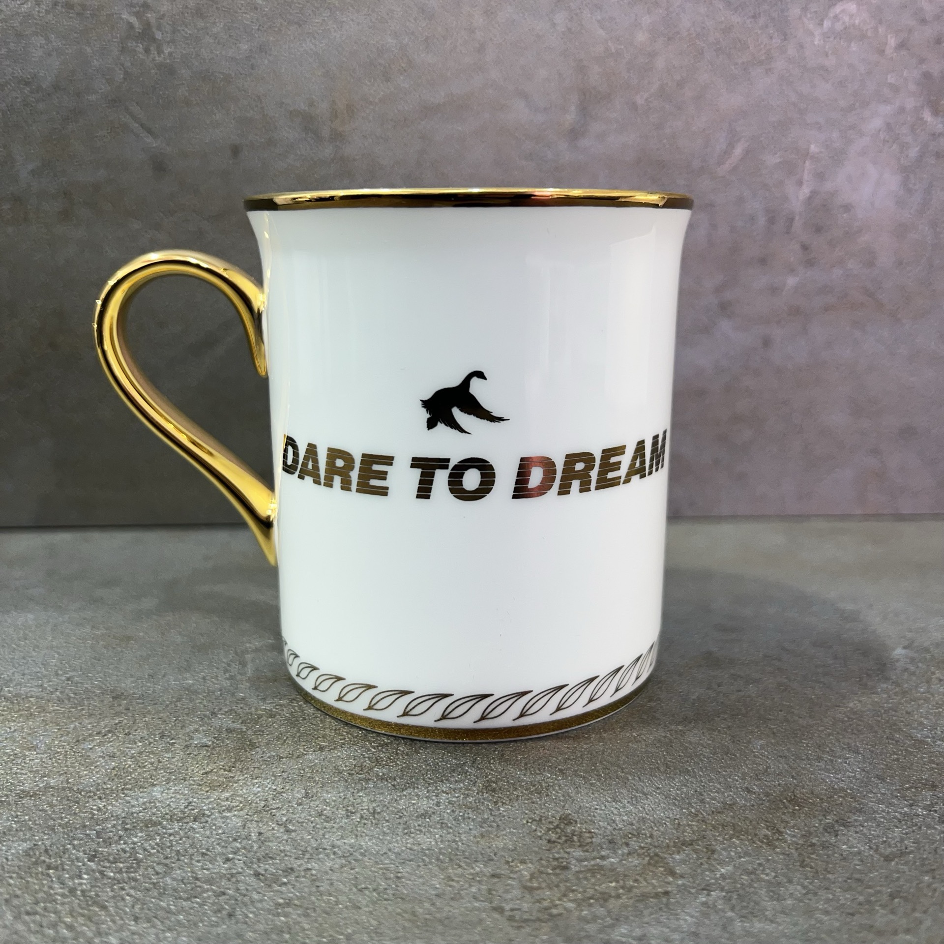 THE SYMBOL Fine Bone China 24k Gold Mug Set White+Black