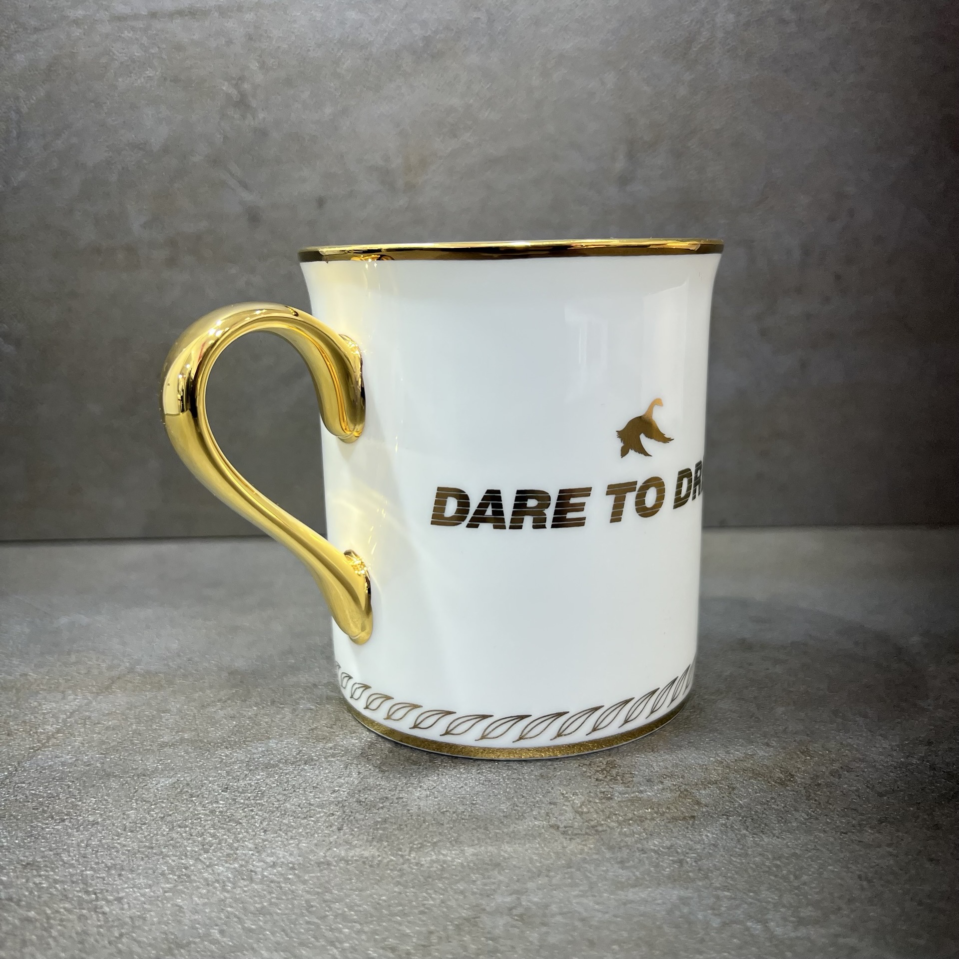 THE SYMBOL Fine Bone China 24k Gold Mug Set White