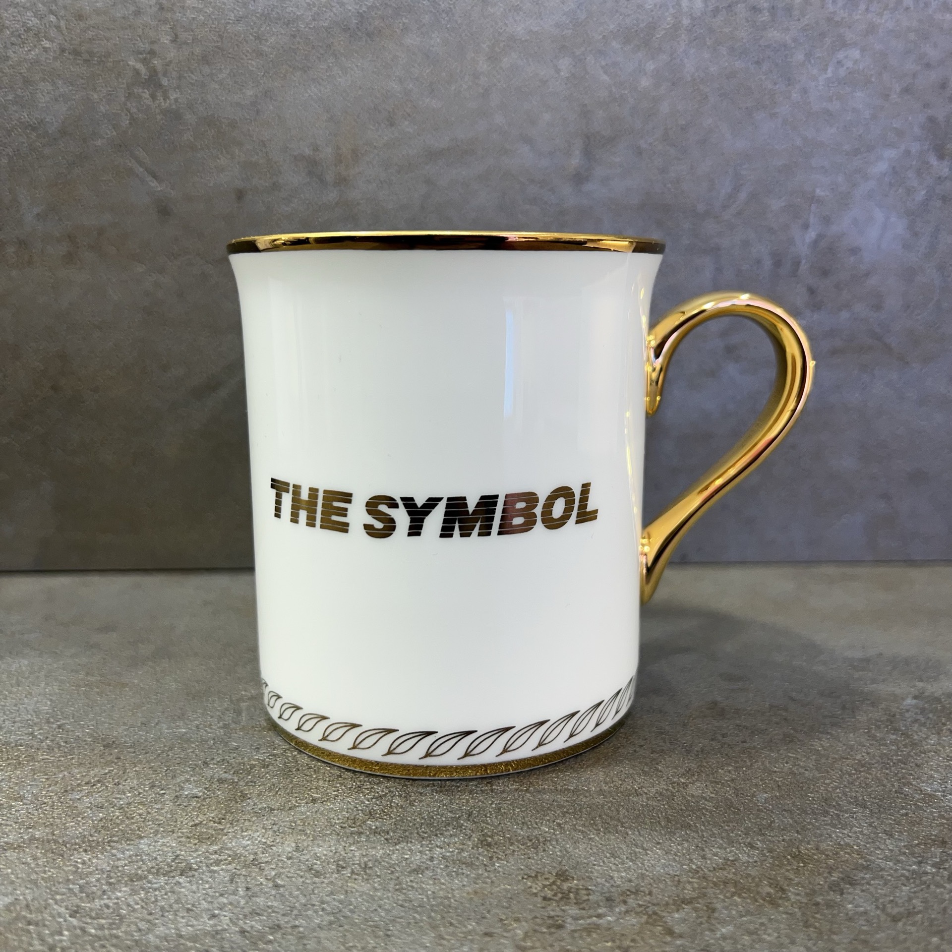 THE SYMBOL Fine Bone China 24k Gold Mug Set White+Black