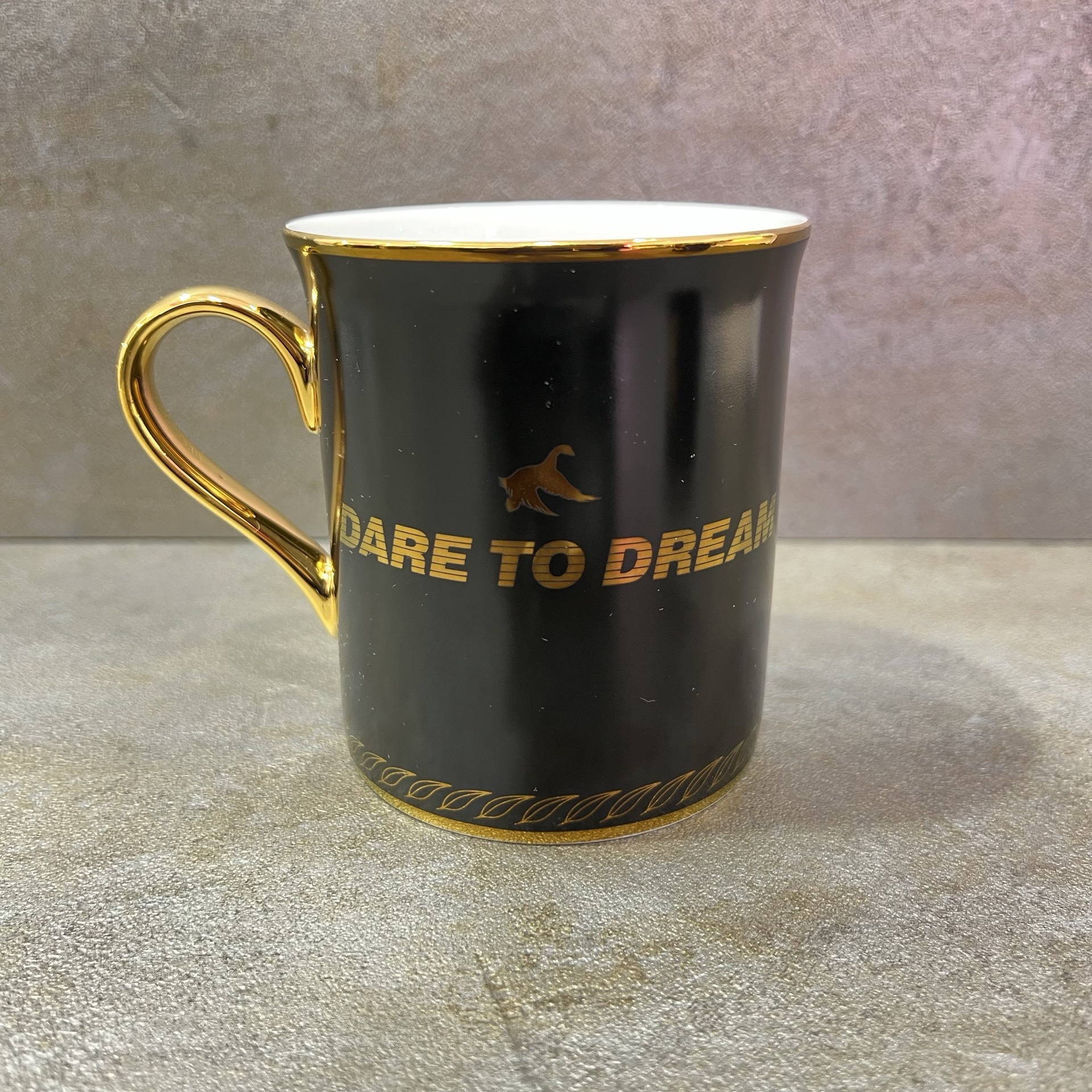 THE SYMBOL Fine Bone China 24k Gold Mug Set White+Black