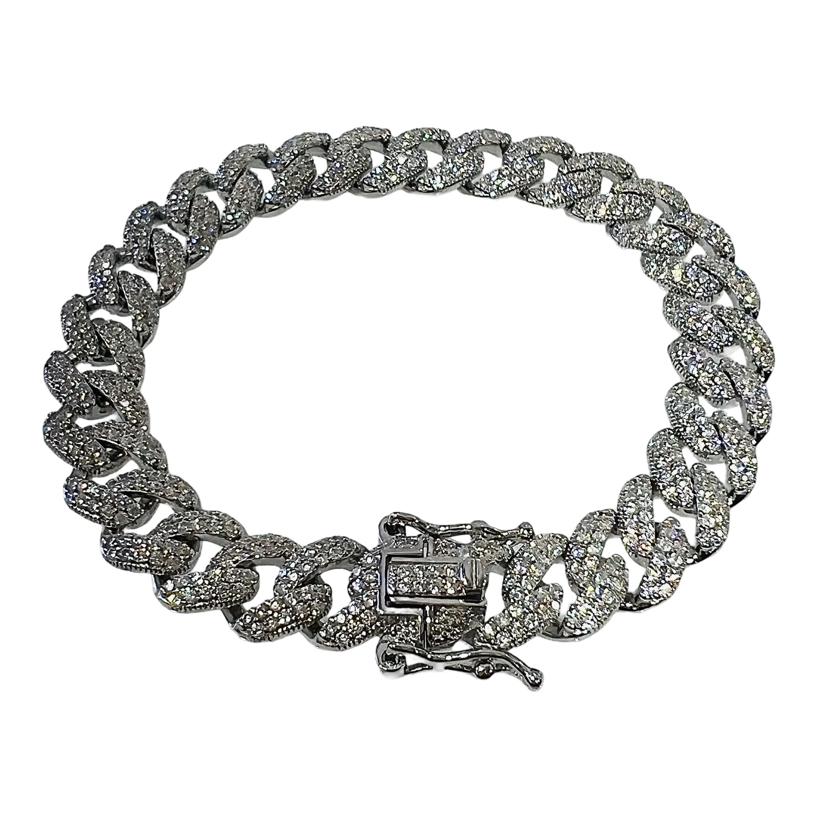 LM Jewelry Sterling Silver 10mm Cuban Bracelet 20cm 9122975