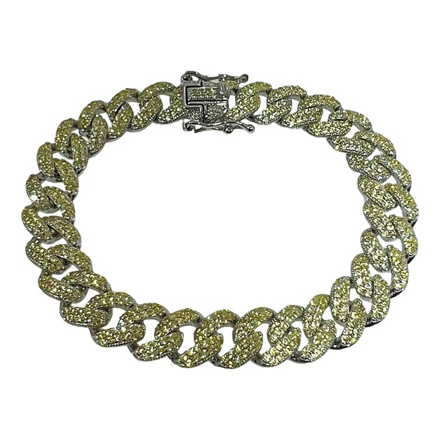 LM Jewelry Sterling Silver 10mm Cuban Bracelet 20cm 9122977