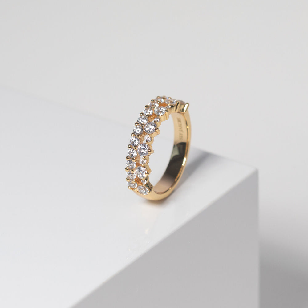 Sif Jakobs Livingo 14k Gold Plated Ring R2367-CZ-YG