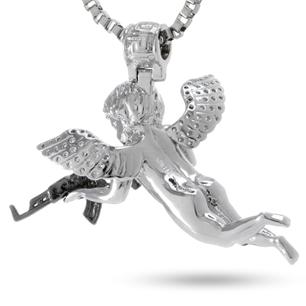 King Ice White Gold Plated Archangel of Reprisal Necklace NKX11820