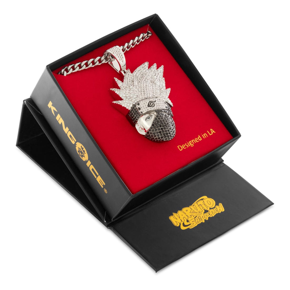 King Ice White Gold Plated Naruto Kakashi Necklace NKX14510
