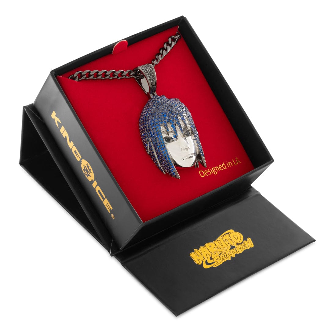 King Ice Black Gold Plated Nurato Sasuke Necklace NKX14512