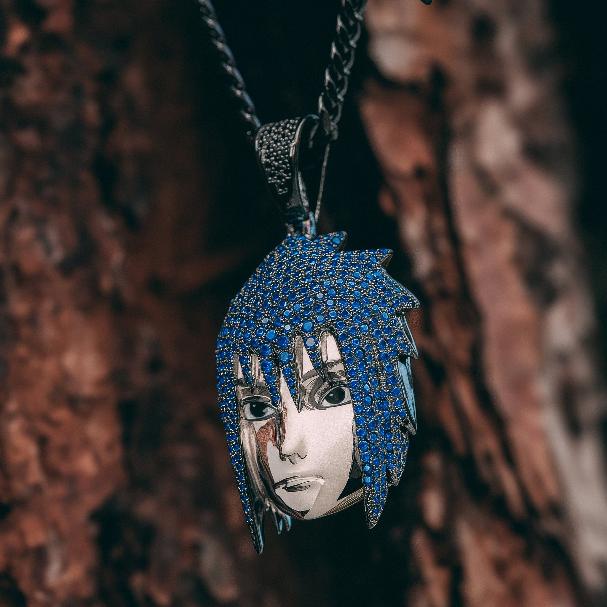 King Ice Black Gold Plated Nurato Sasuke Necklace NKX14512