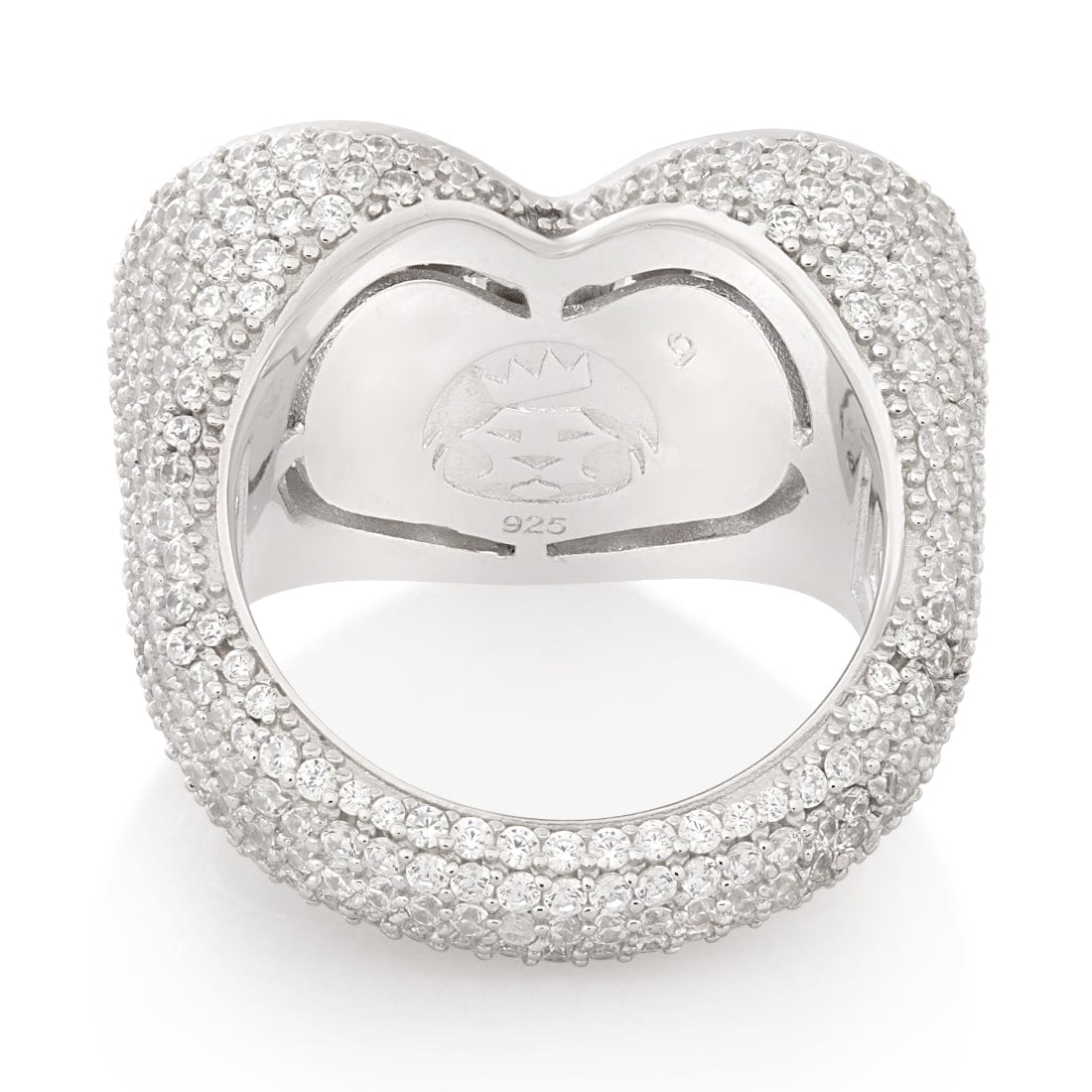 King Ice White Gold Plated Heartbroken Ring RGX14455