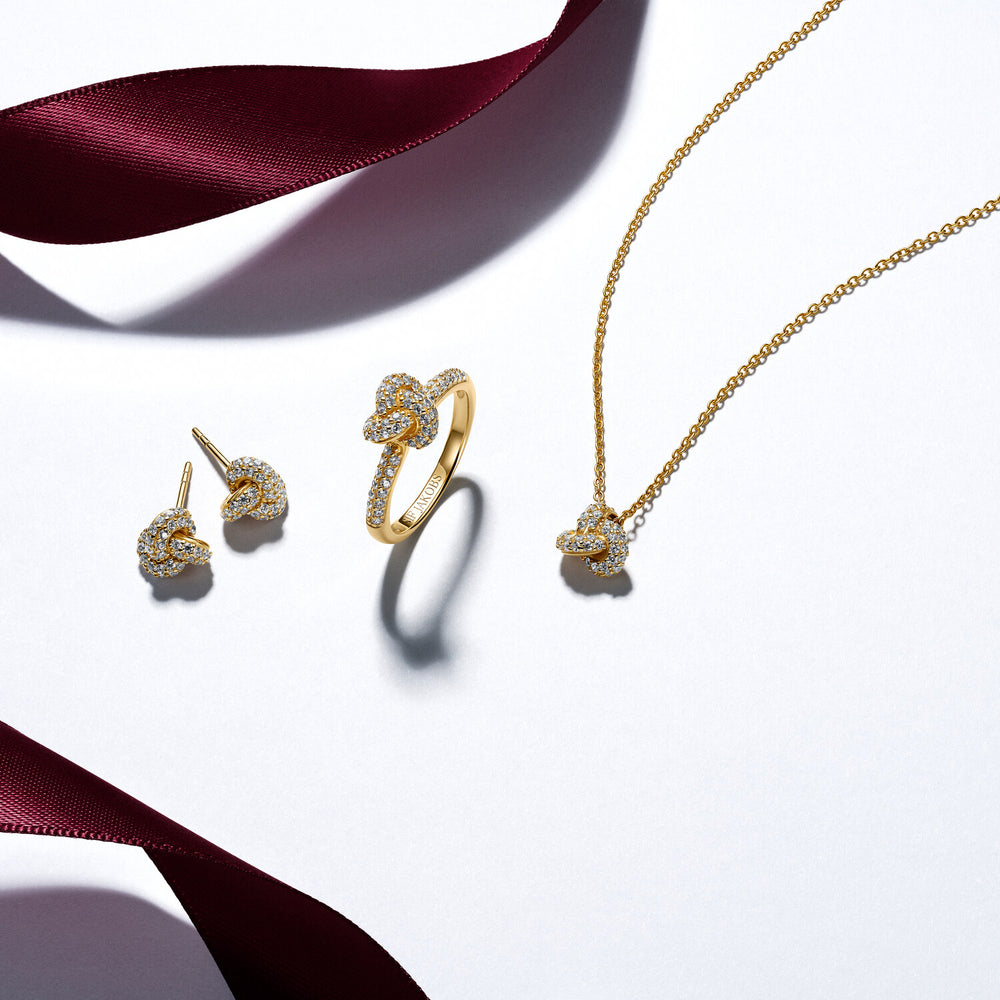 SIF Jakobs 18k Gold Plated Imperia Piccolo Ring R10751-CZ-YG