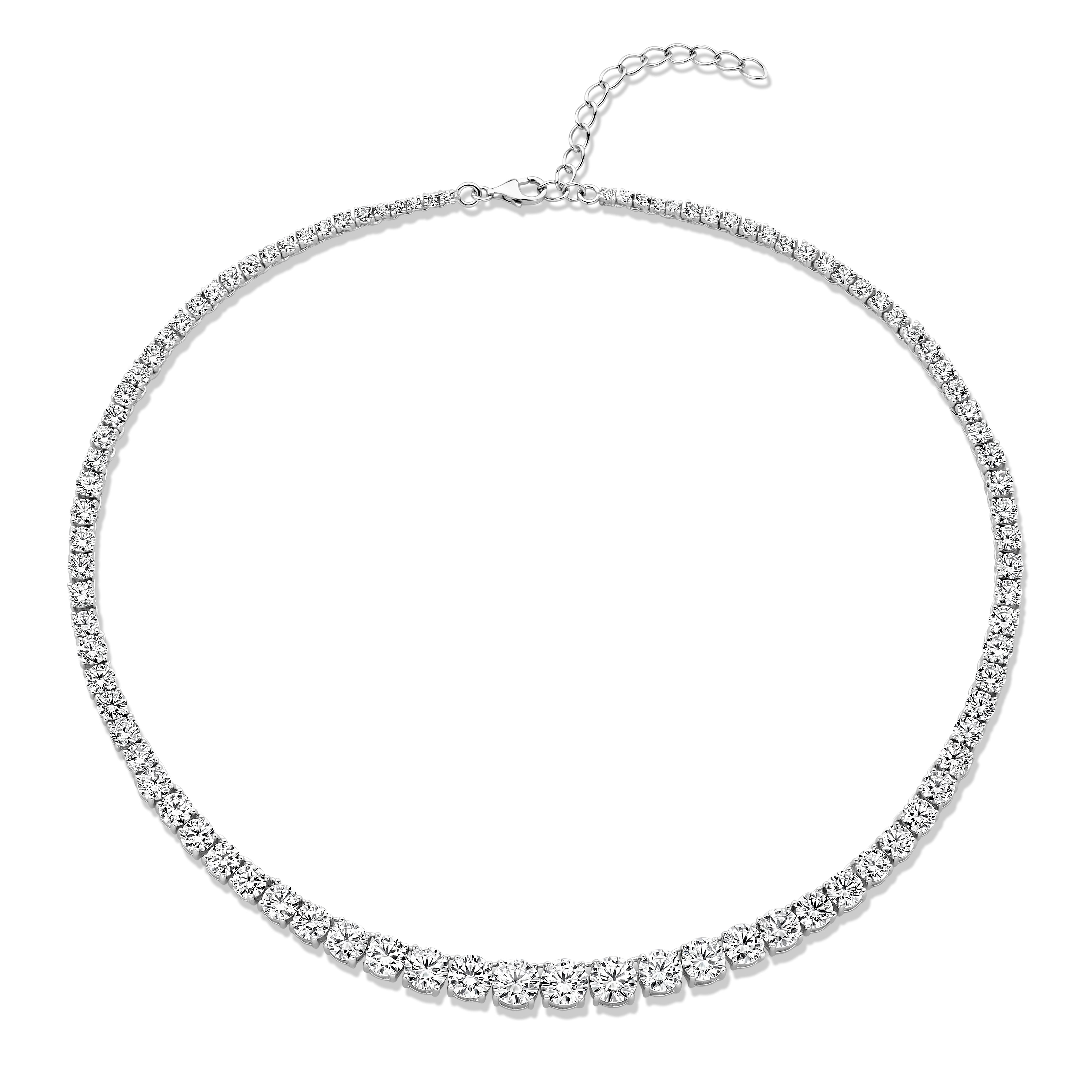 Garonne Sterling Silver Tennis Collier 3mm x 45cm 9NB-1302