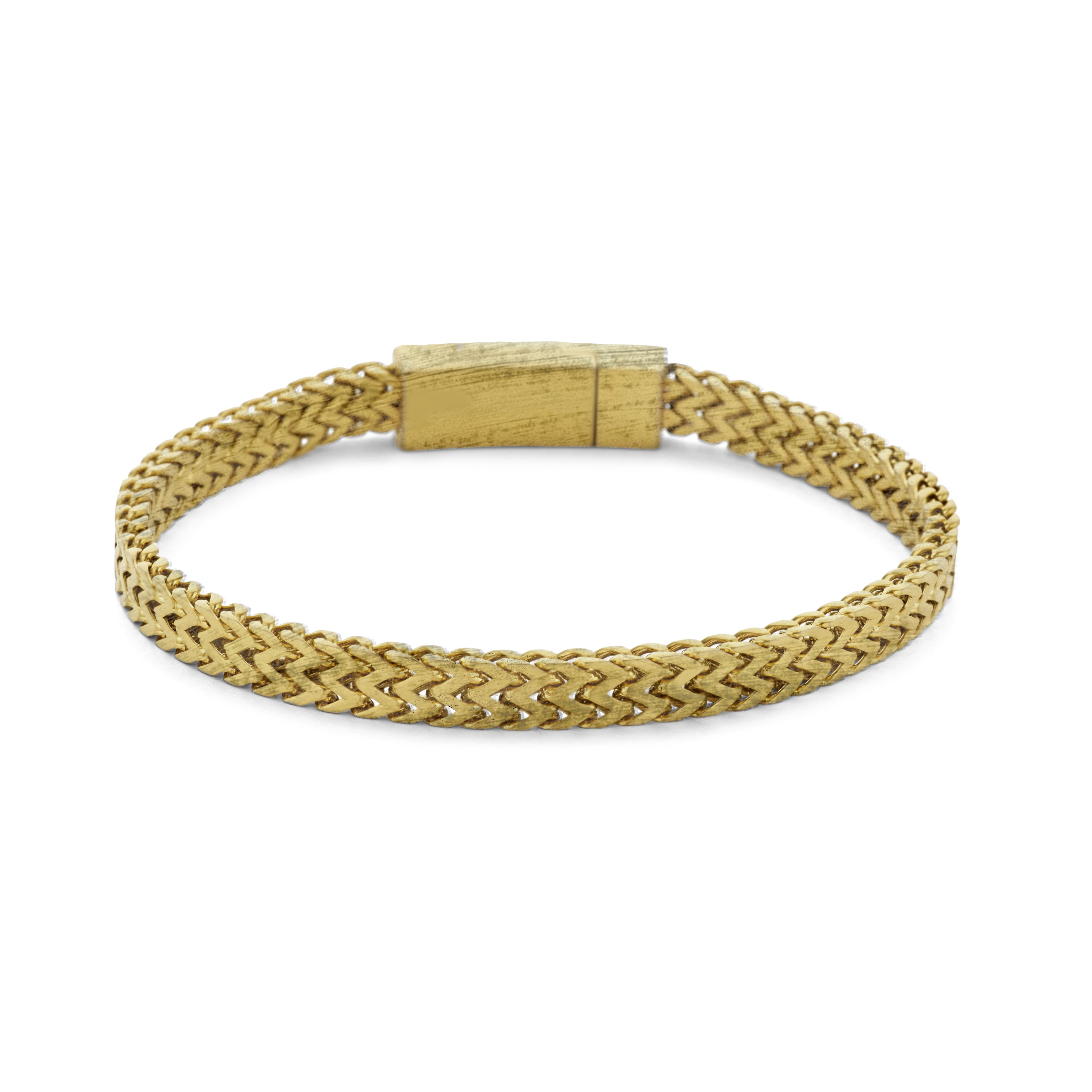 Frank 1967 Brushed Steel Bracelet Gold 20cm 7FB-0579