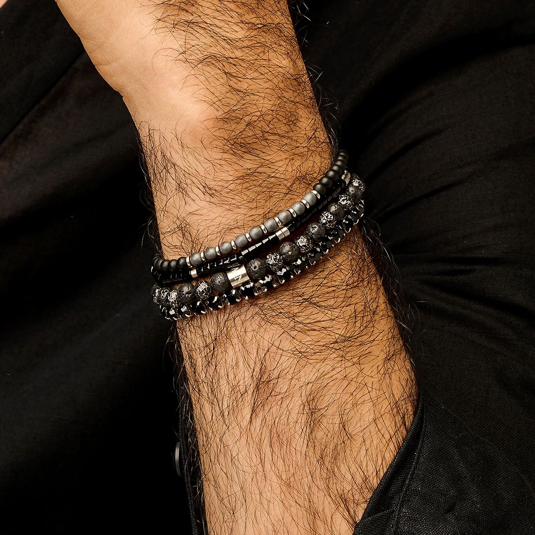 Frank 1987 Steel Vintage Look Tennis Bracelet 4cm 7FB-0653