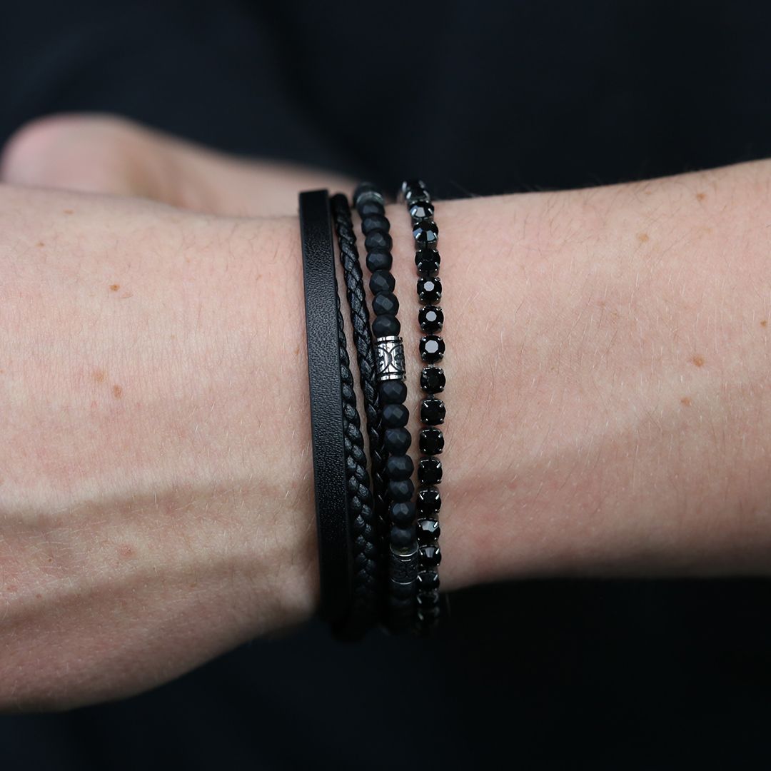 Frank 1987 Steel Vintage Look Tennis Bracelet 4cm 7FB-0653