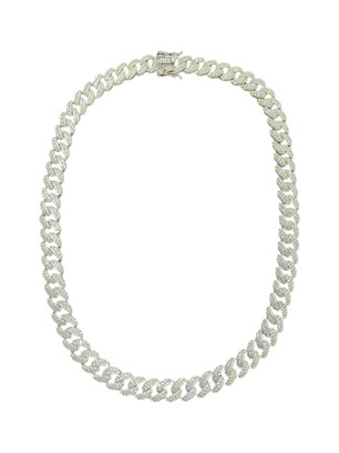LM Jewelry Sterling Silver 10mm Cuban Chain 45cm 9123823