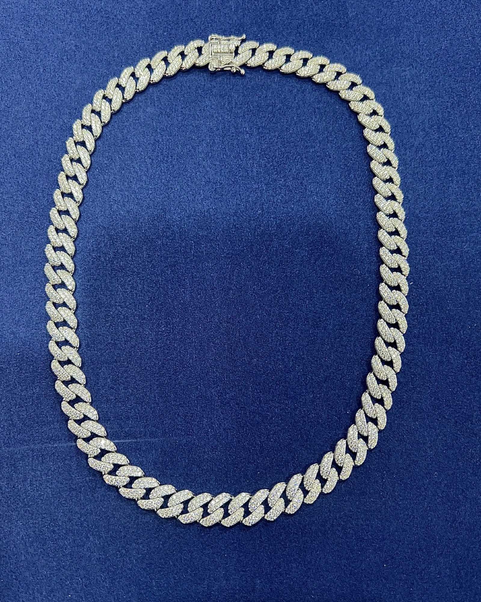 LM Jewelry Sterling Silver 10mm Cuban Chain 51cm 9123824