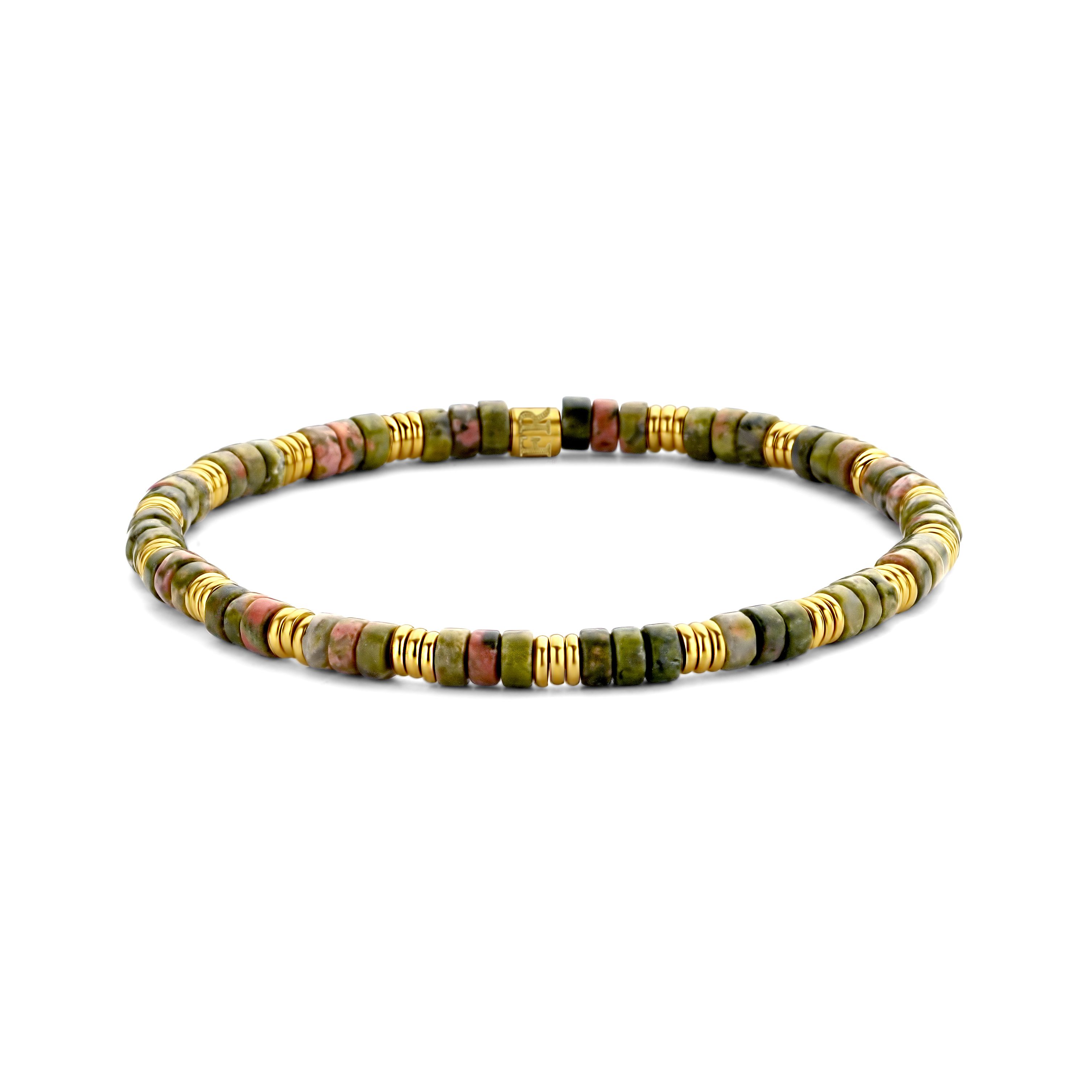 Frank 1967 Unakite Beads Bracelet 7FB-0480