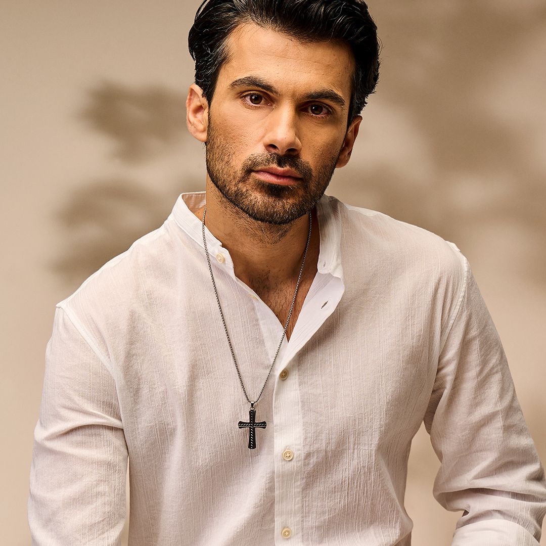 Frank 1967 Stainless Steel Cross Necklace 7FN-0034