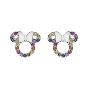 Disney Sterling Silver Multi Colour Minnie Mouse Earrings DIS018