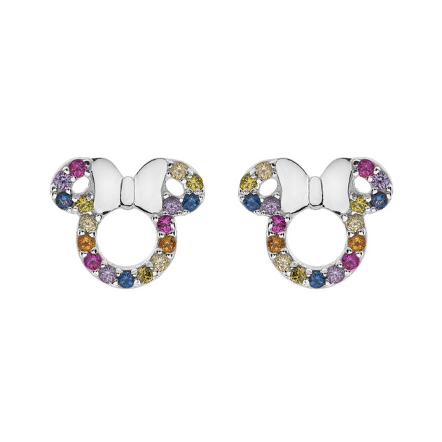 Disney Sterling Silver Multi Colour Minnie Mouse Earrings DIS018