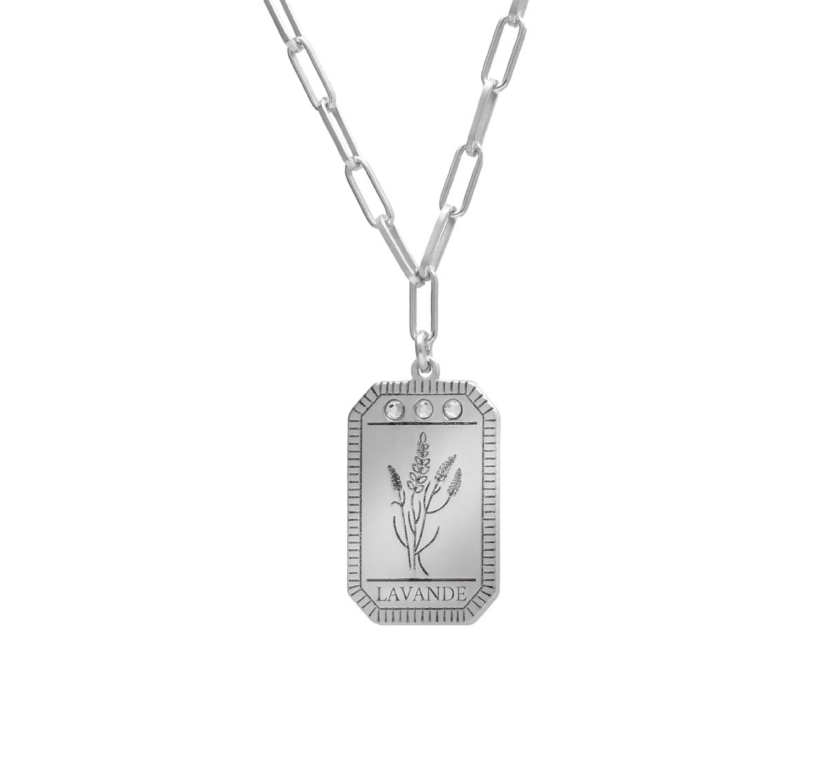 Victoria Cruz Sterling Silver Lavender Necklace A4072-LAHG