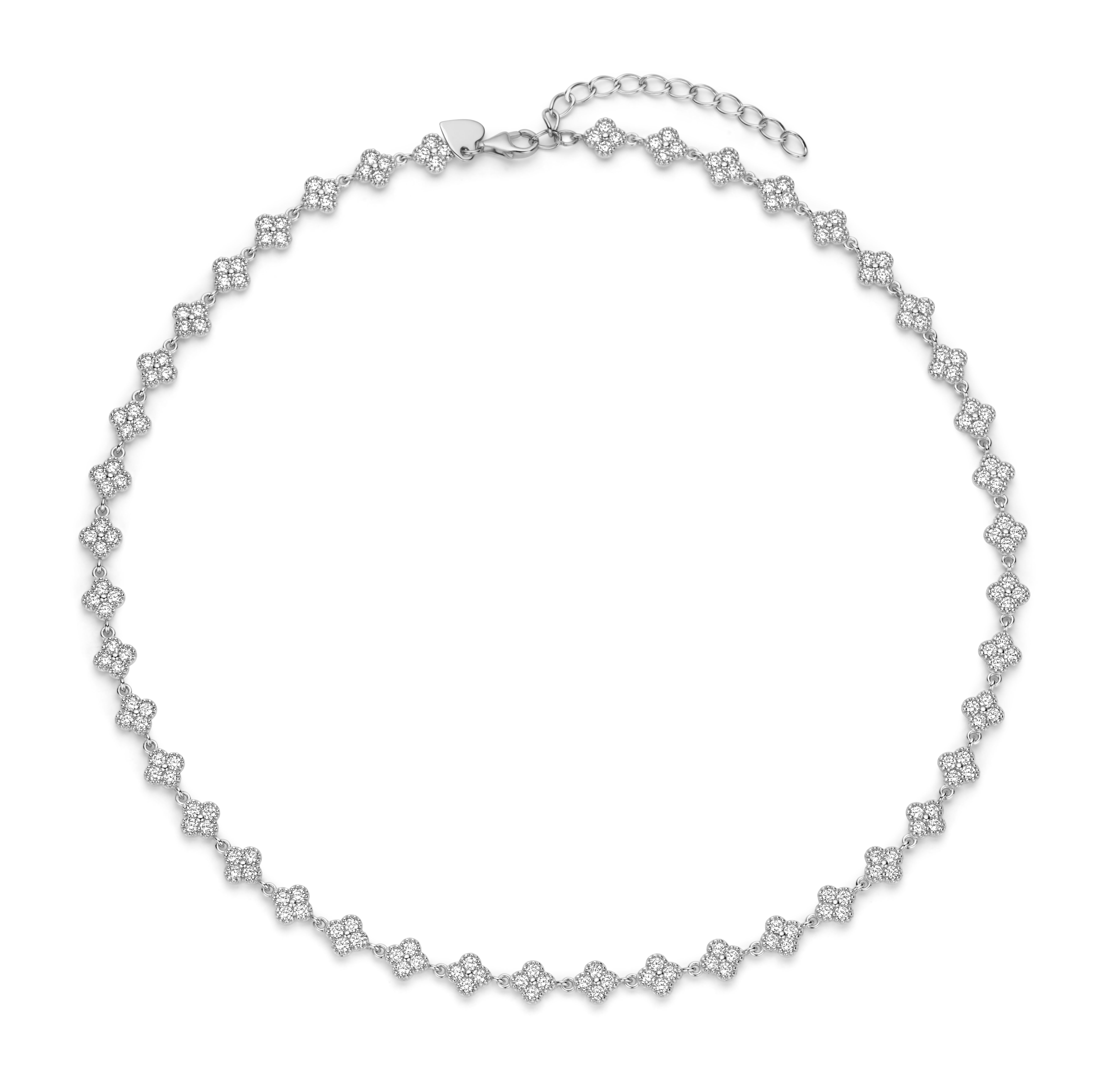 New Bling Sterling Silver Necklace 9NB-1589-R