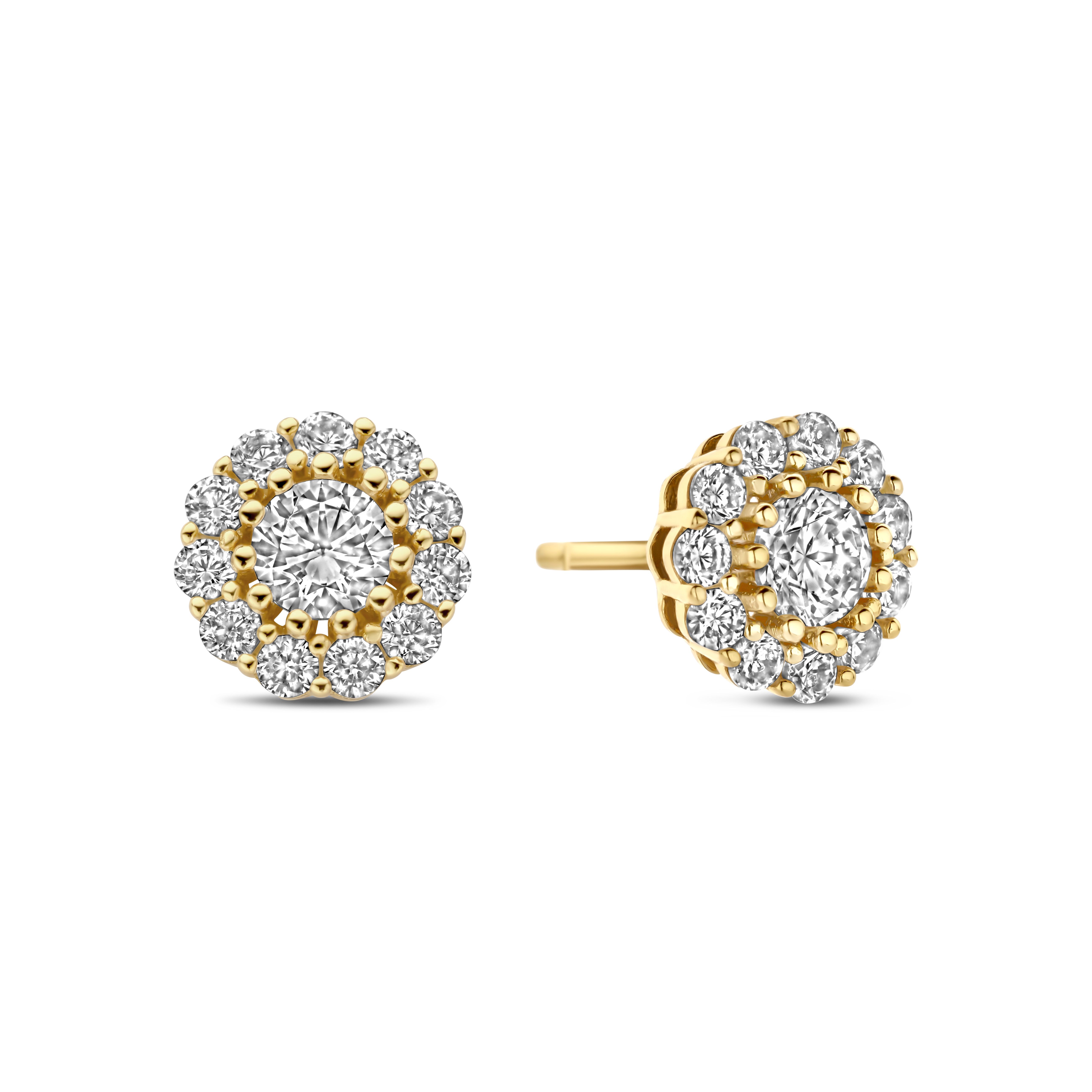 14k Gold Plated Earrings 8mm 9NB-1440