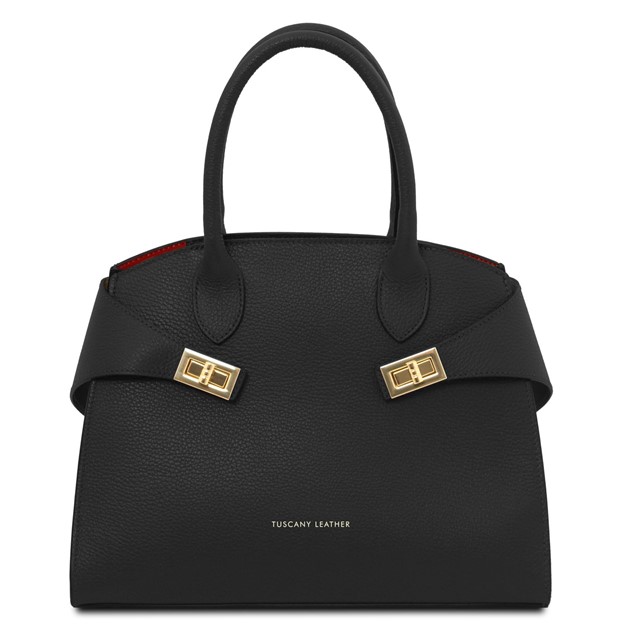 Tuscany Leather Coccola Handbag Black TL142421