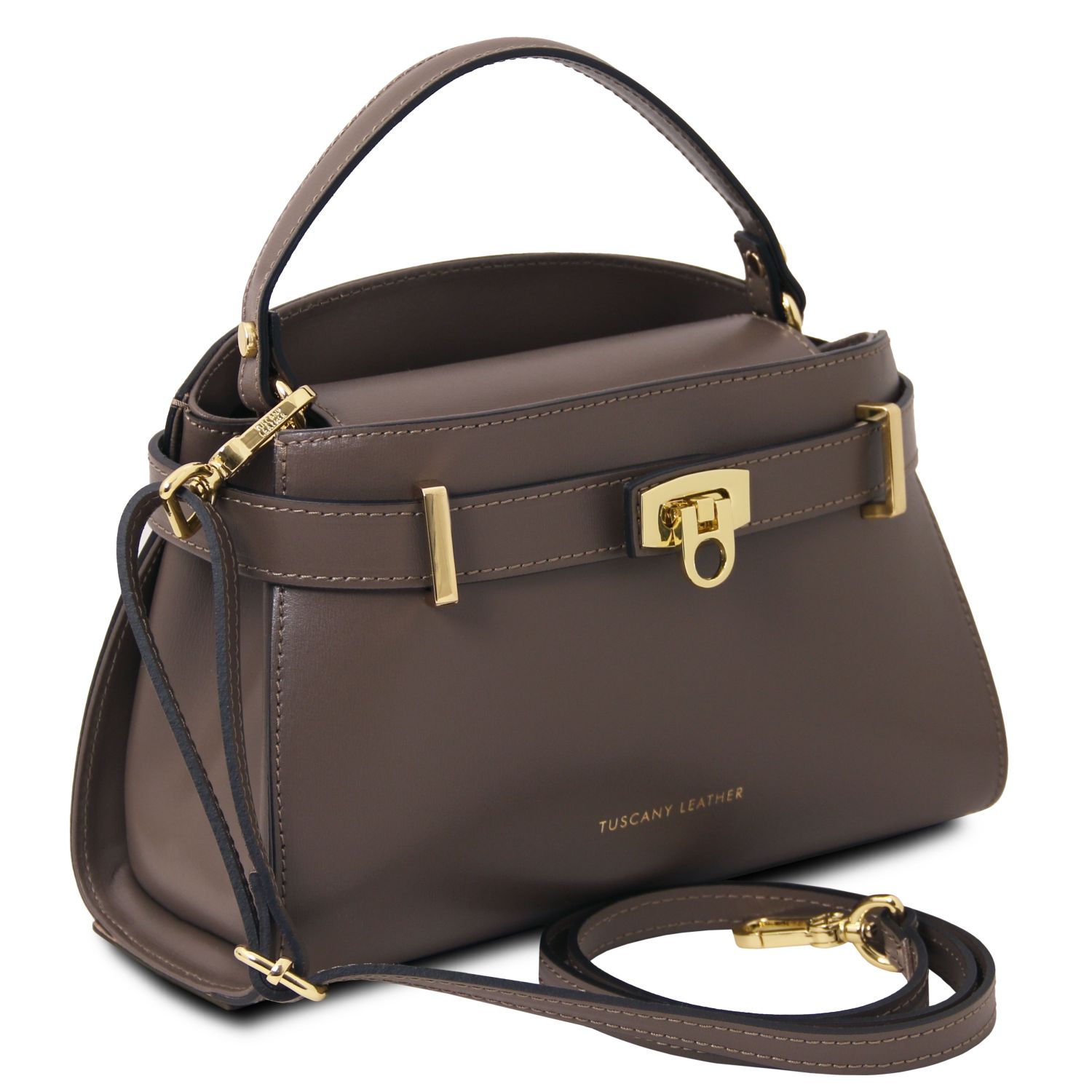 Tuscany Leather Maisy Handbag Small Dark Taupe TL142459
