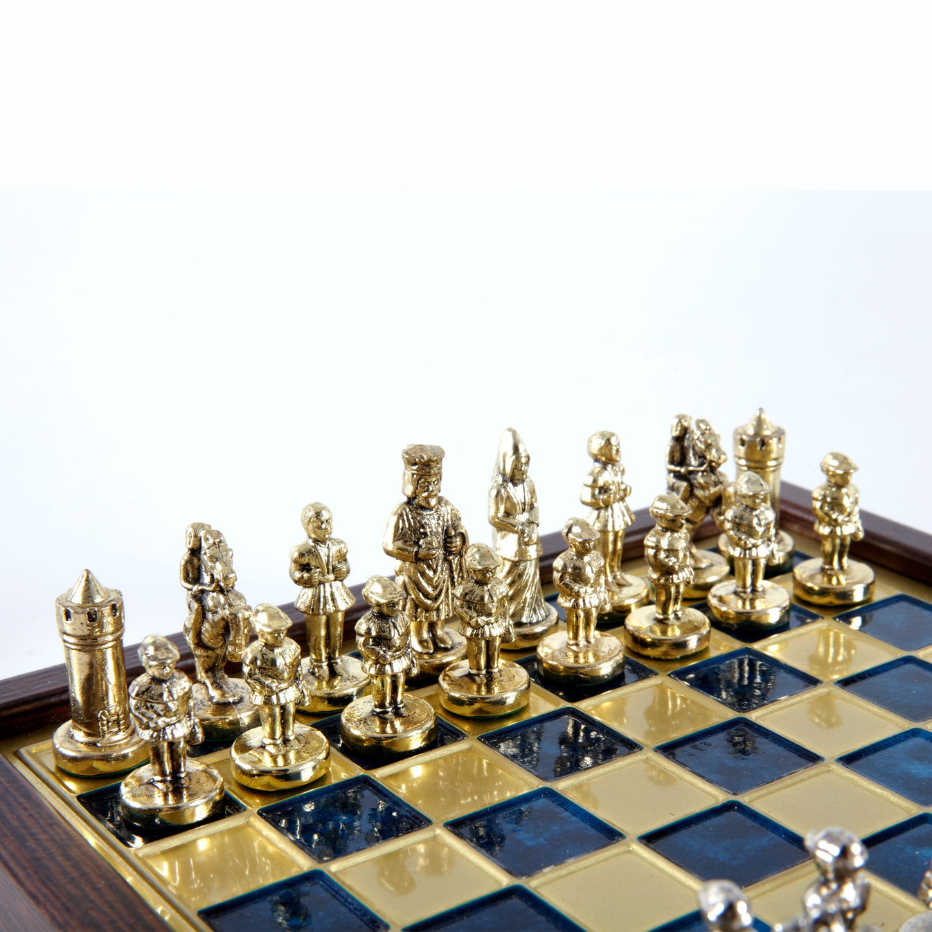 Byzantine Empire Chess Set Blue 20x20cm SK1BLU