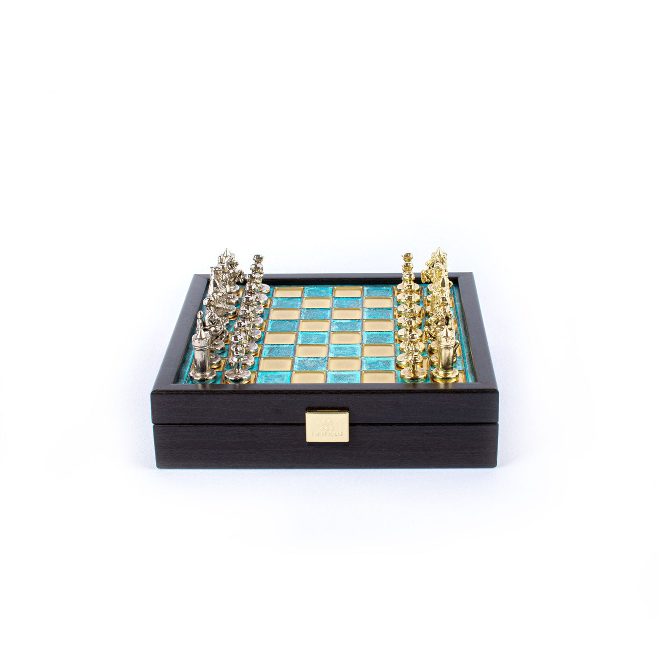 Byzantine Empire Chess Set Turquoise 20x20cm SK1TIR