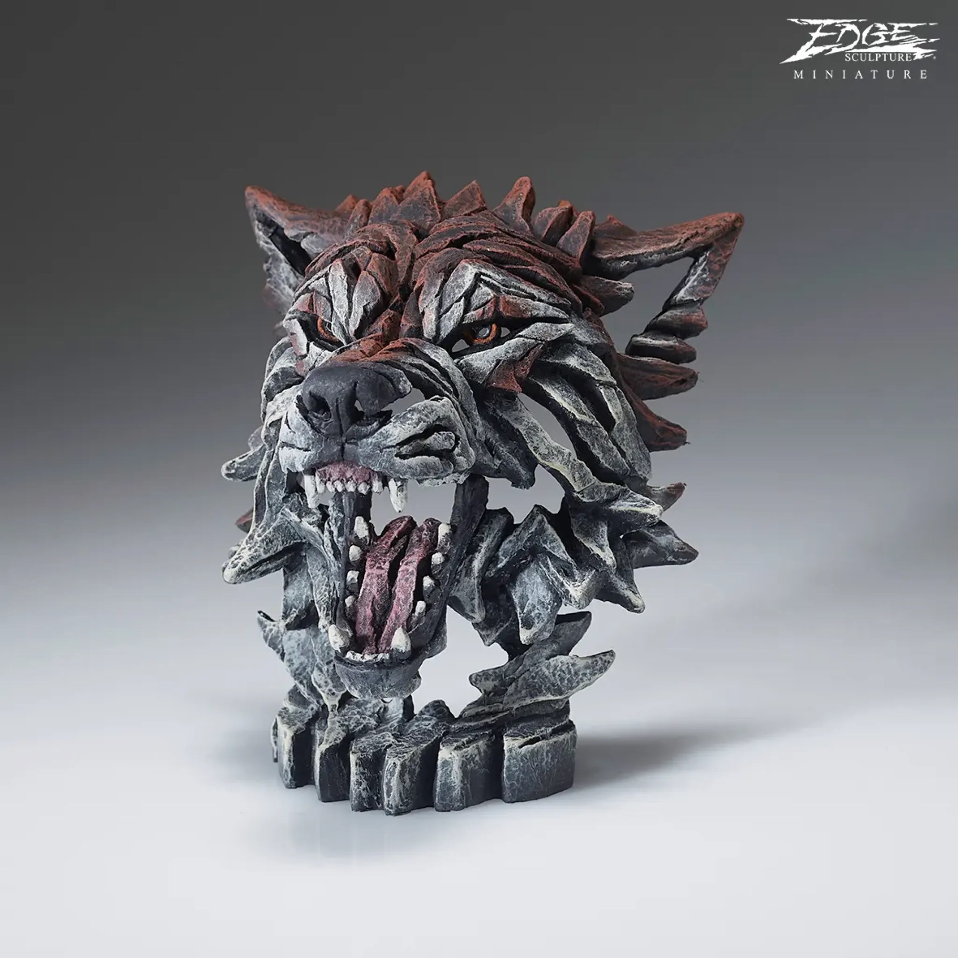 Edge Sculpture Wolf Miniature Bust
