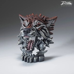 Edge Sculpture Wolf Miniature Bust