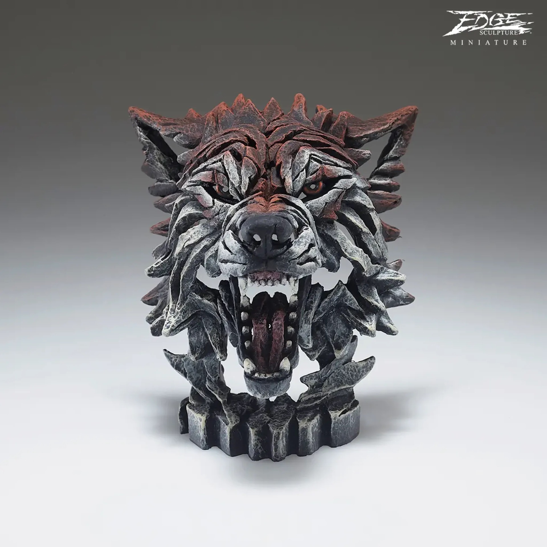 Edge Sculpture Wolf Miniature Bust