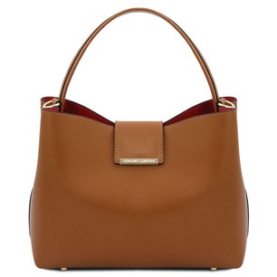 Tuscany Leather Clio Secchiello Handbag Cognac TL141690