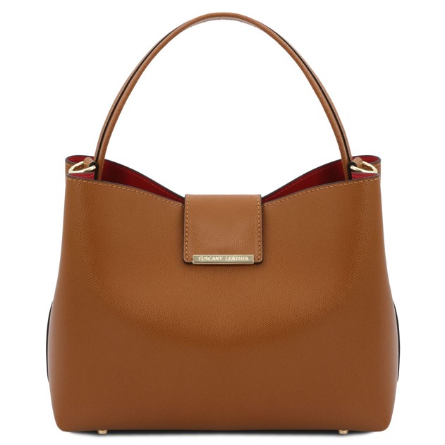 Tuscany Leather Clio Secchiello Handbag Cognac TL141690