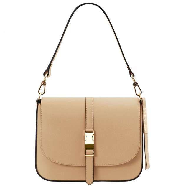 Tuscany Leather Nausica Shoulder Bag Champagne TL141598