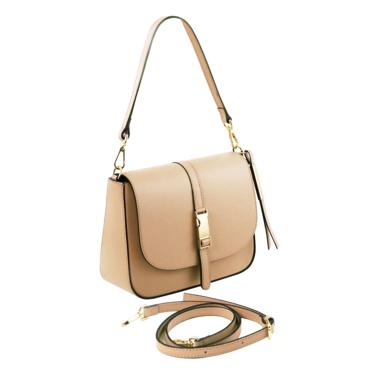 Tuscany Leather Nausica Shoulder Bag Champagne TL141598