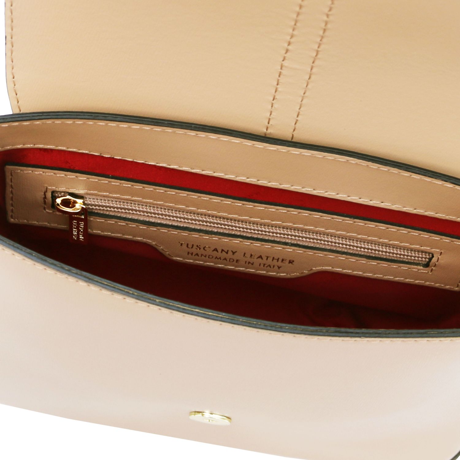 Tuscany Leather Nausica Shoulder Bag Champagne TL141598