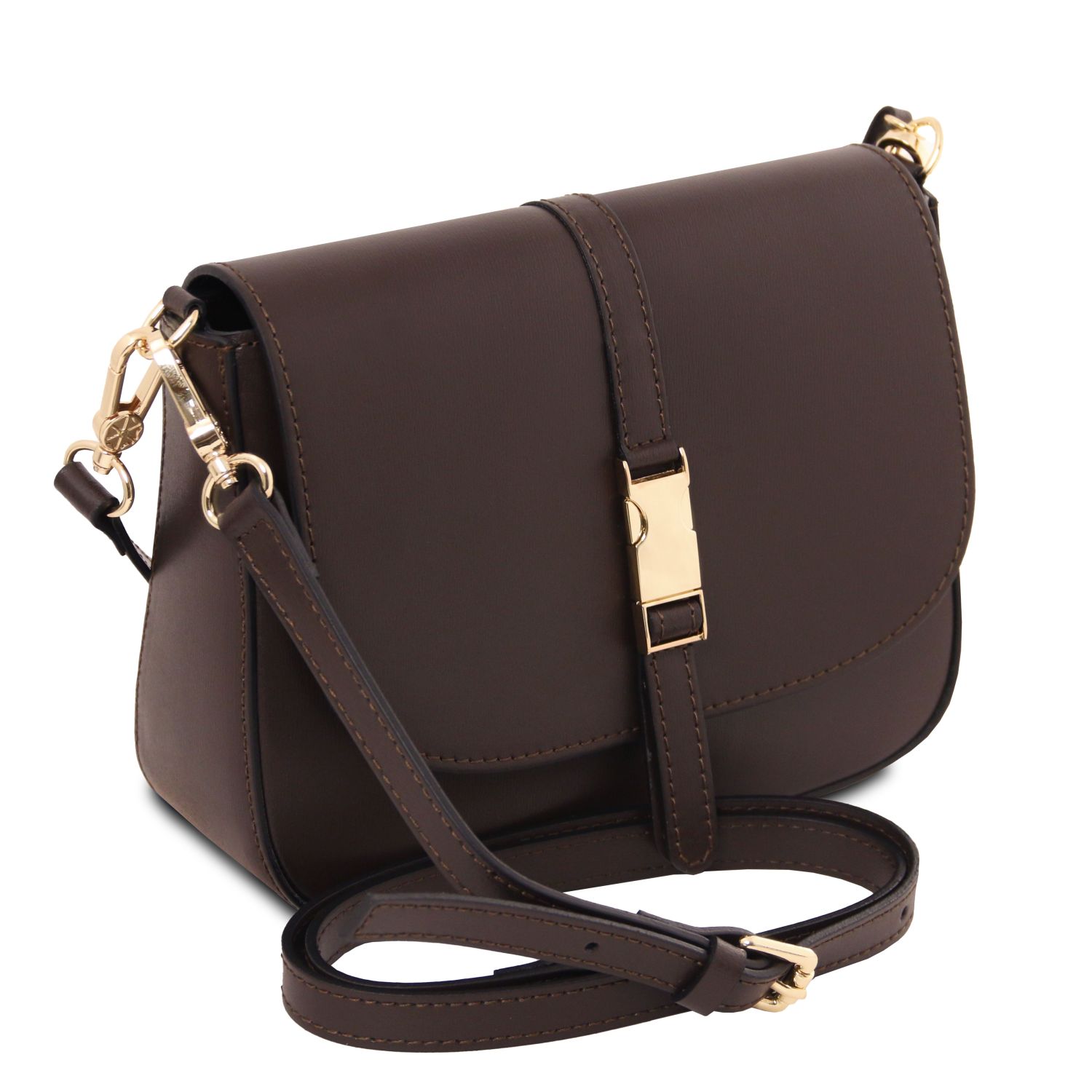 Tuscany Leather Nausica Shoulder Bag Coffee TL141598
