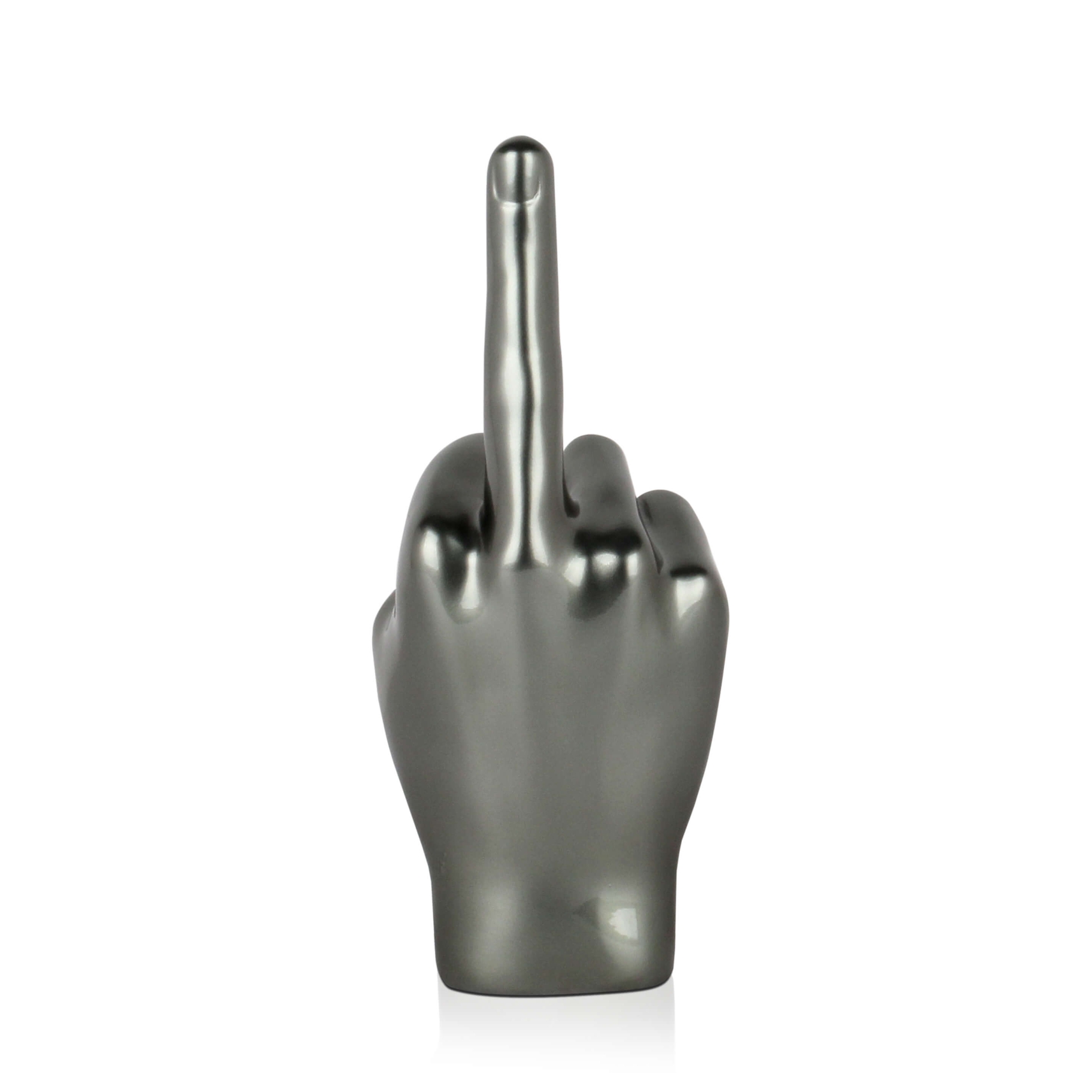 Middle Finger Sculpture Anthracite 28cm