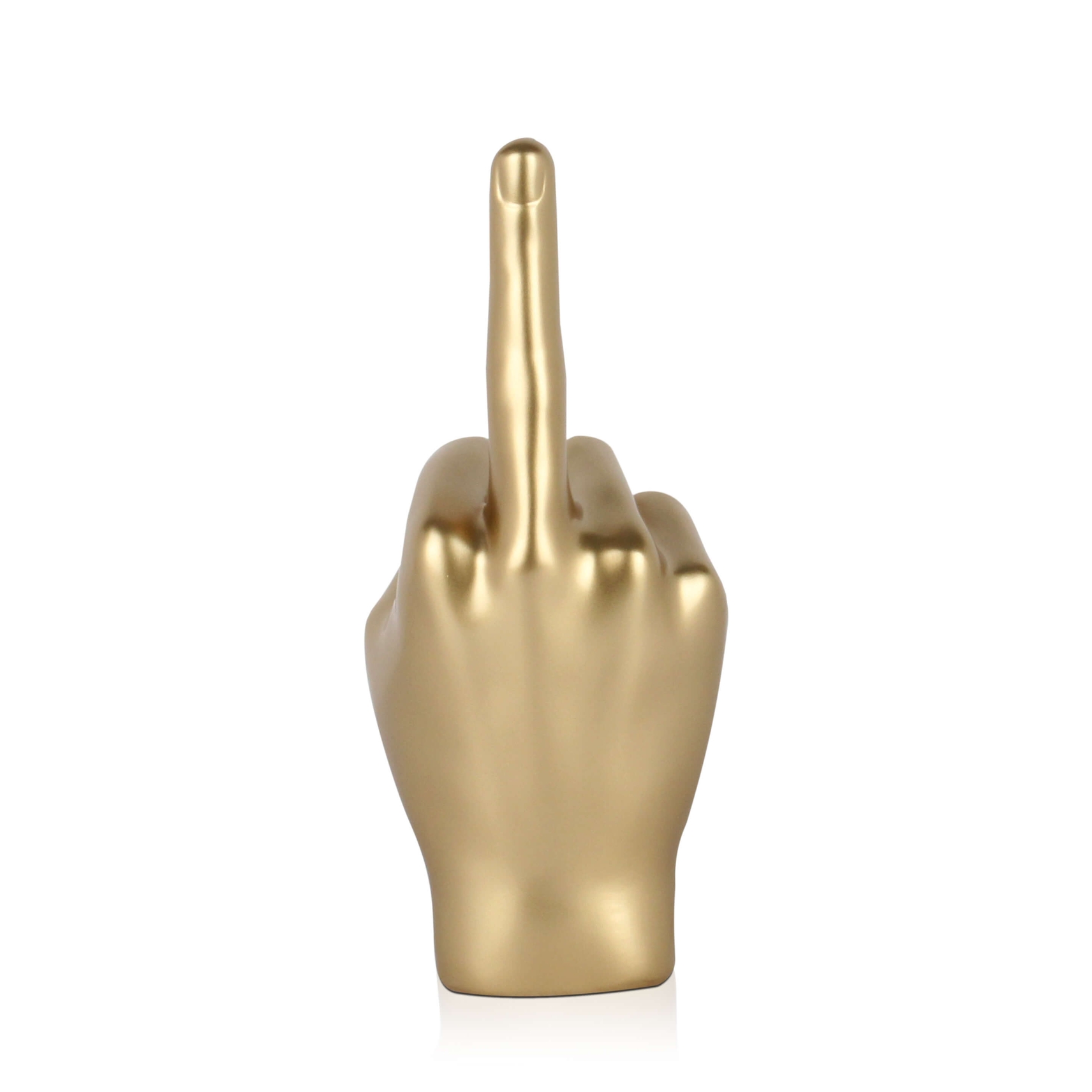 Middle Finger Sculpture Gold 28cm