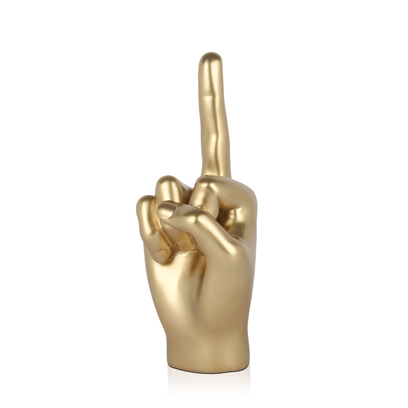 Middle Finger Sculpture Gold 28cm