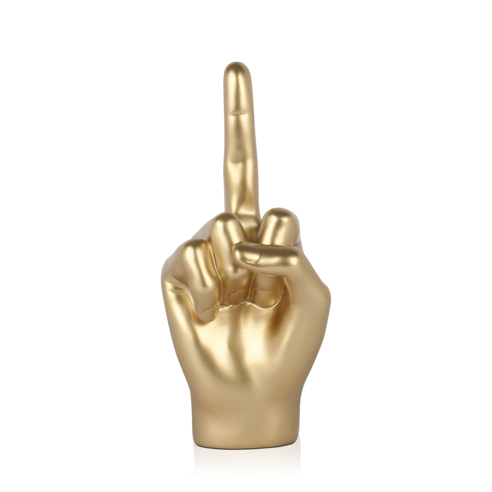 Middle Finger Sculpture Gold 28cm