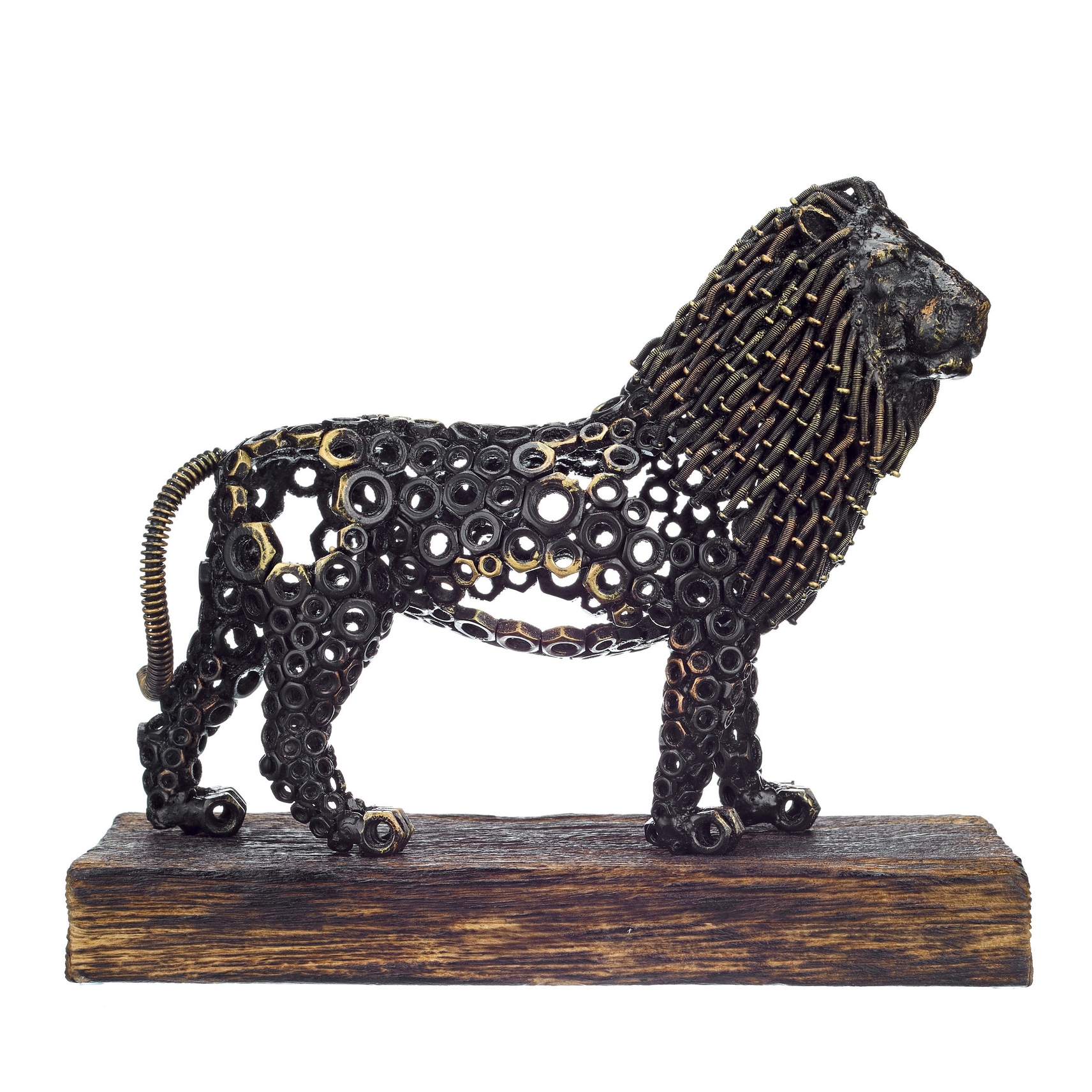 Urban Steel Lion Sculpture 32cm USL727