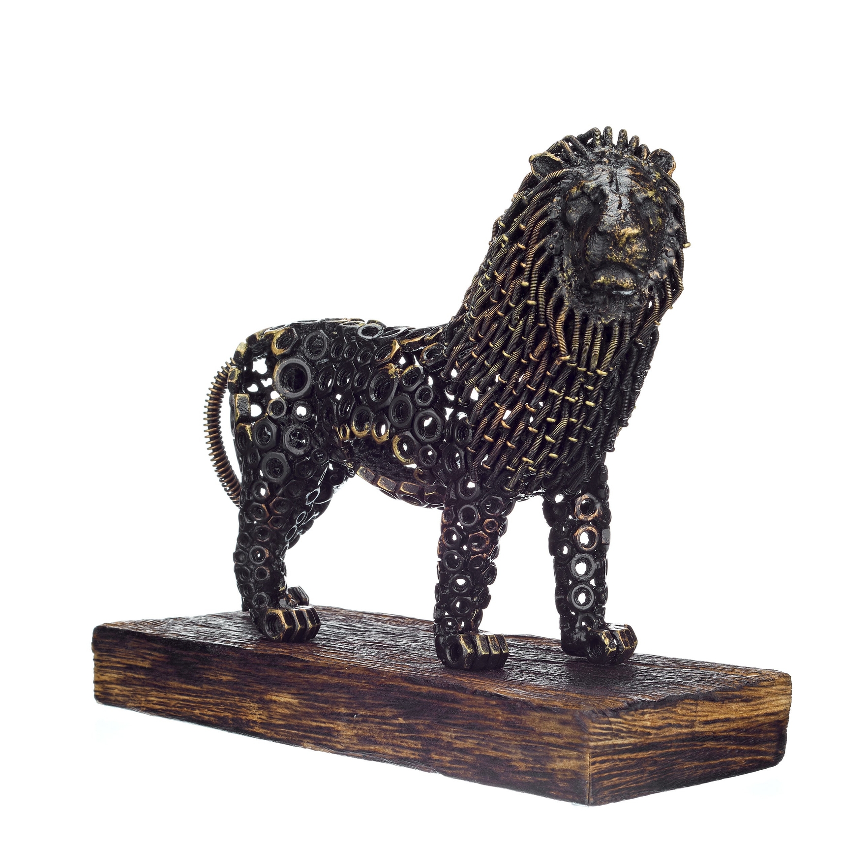 Urban Steel Lion Sculpture 32cm USL727